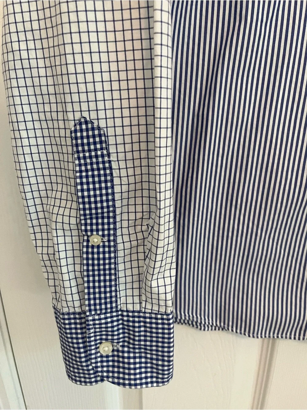 NWT J. Crew Secret Wash Stripe & Gingham Button-Down Slim Fit Organic Shirt